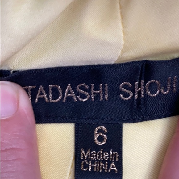 TADASHI SHOJI Stunning Yellow & White Dress Sz 6 - Picture 7 of 7